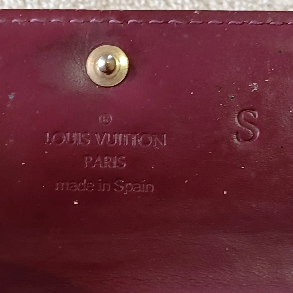 Louis Vuitton Leather Brown/Wine 4 Key Holder Gold Snap GUC